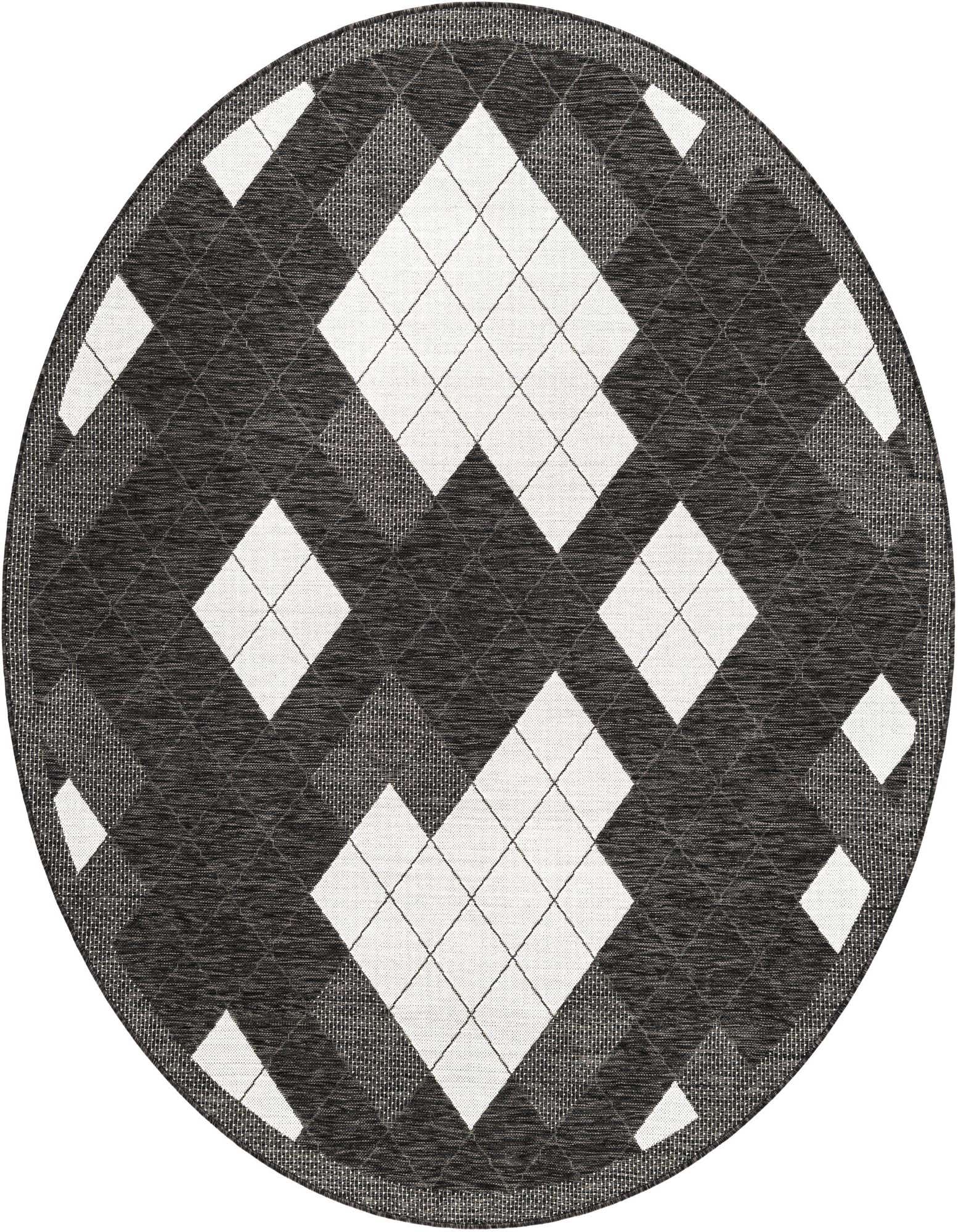 7' 10 x 7' 10 Easy-Clean Modern Indoor / Outdoor Round Rug