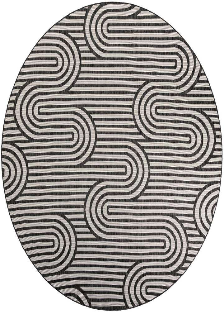 10' x 10' Easy-Clean Modern Indoor / Outdoor Round Rug