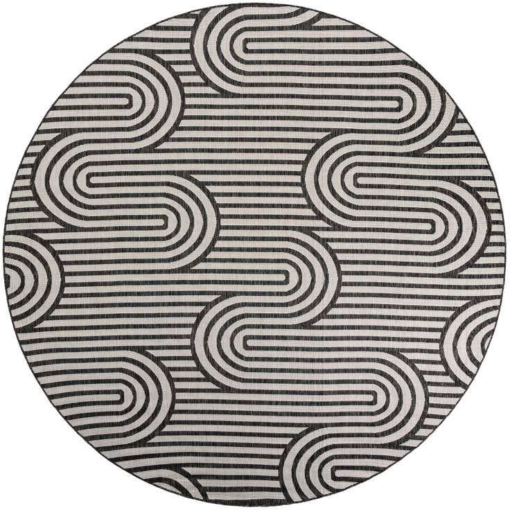 Detail image of 10' x 10' Easy-Clean Modern Indoor / Outdoor Round Rug