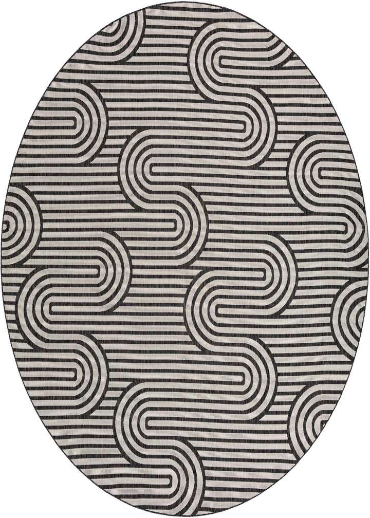 12' x 12' Easy-Clean Modern Indoor / Outdoor Round Rug