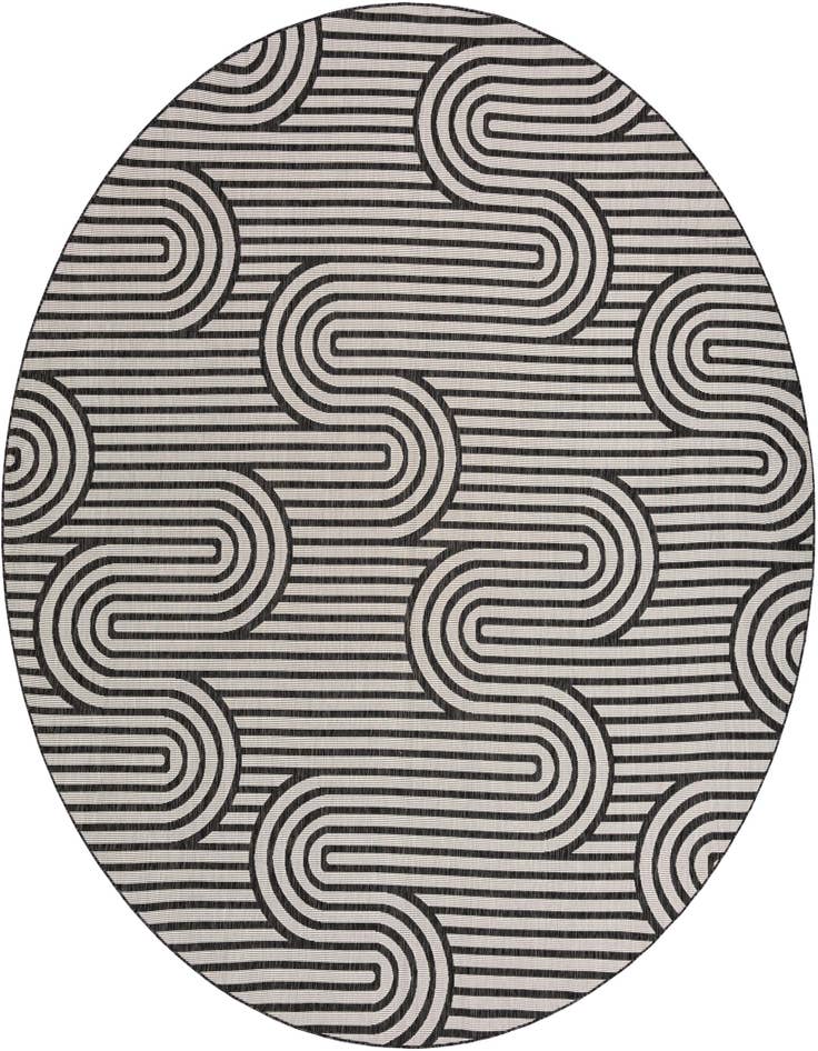 Detail image of 12' x 12' Easy-Clean Modern Indoor / Outdoor Round Rug