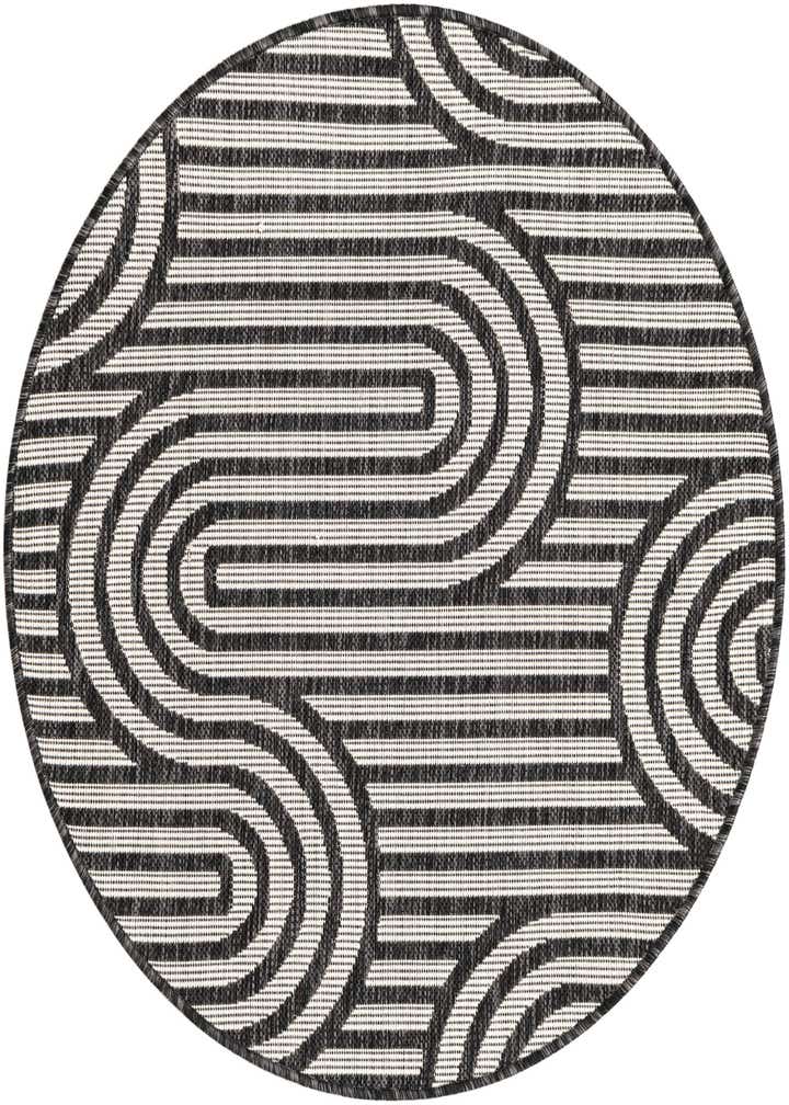 3' x 3' Easy-Clean Modern Indoor / Outdoor Round Rug