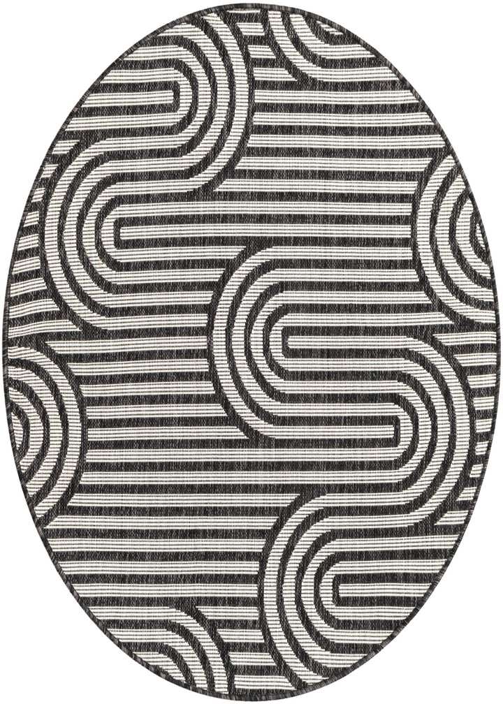 4' x 4' Easy-Clean Modern Indoor / Outdoor Round Rug