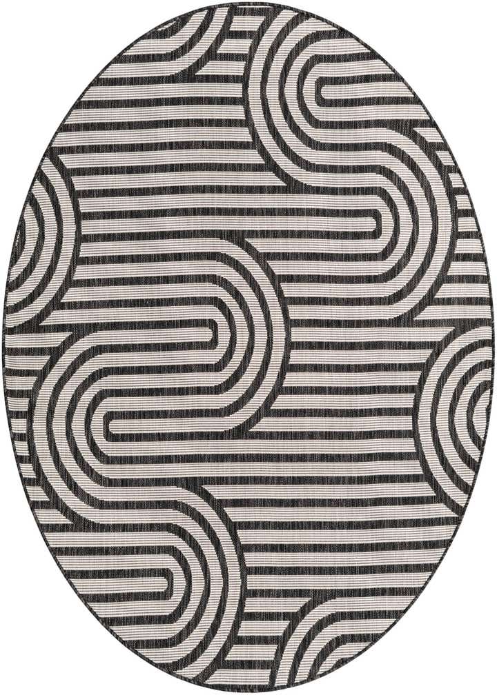 6' x 6' Easy-Clean Modern Indoor / Outdoor Round Rug