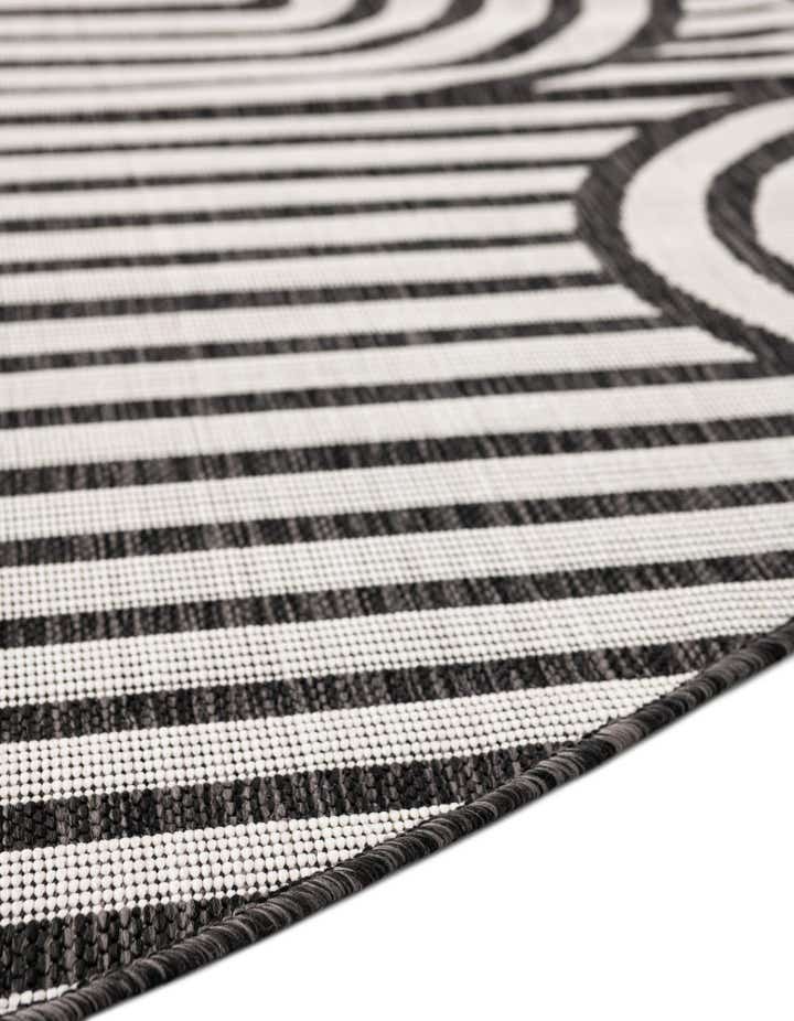 3' x 3' Easy-Clean Modern Indoor / Outdoor Round Rug
