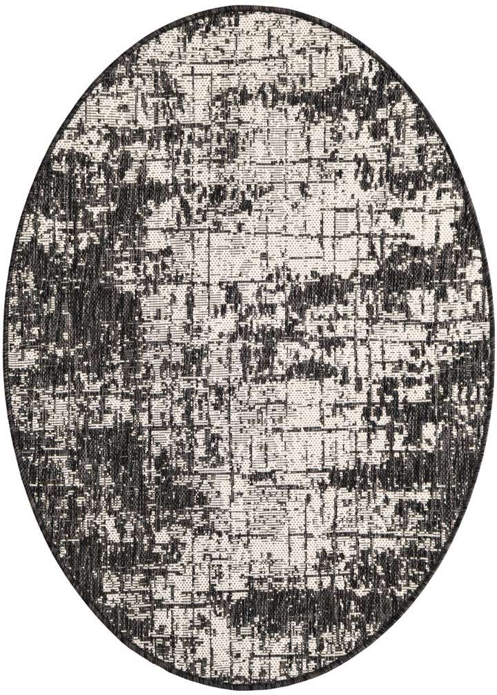 3' x 3' Easy-Clean Modern Indoor / Outdoor Round Rug