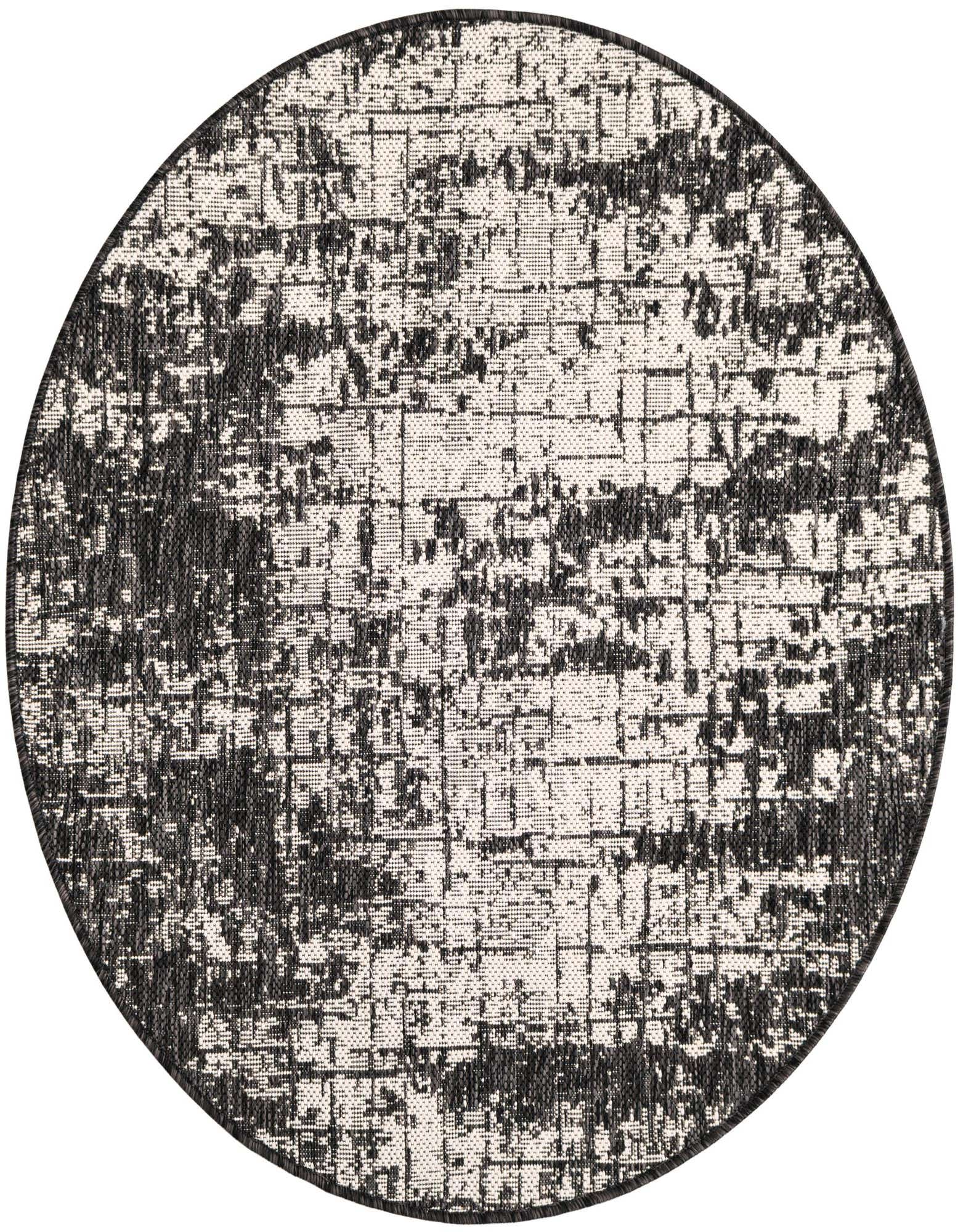 3' x 3' Easy-Clean Modern Indoor / Outdoor Round Rug