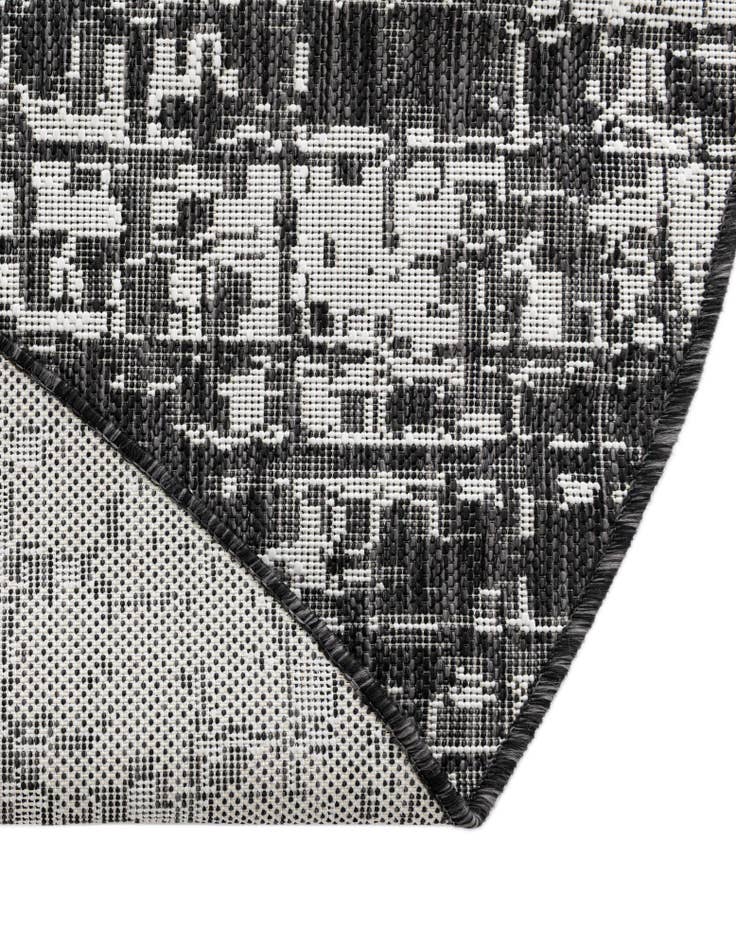Detail image of 6' x 6' Easy-Clean Modern Indoor / Outdoor Round Rug