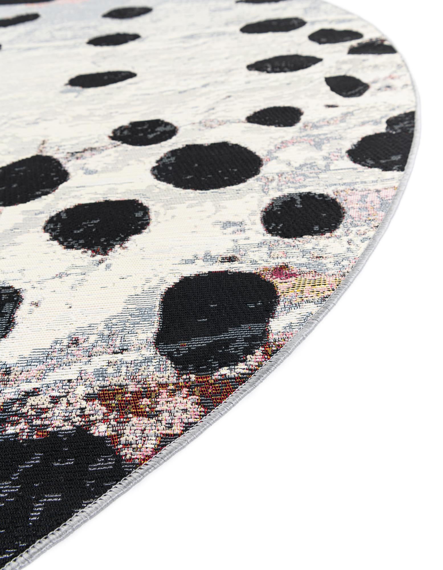 10' x 10' Easy-Clean Modern Indoor / Outdoor Round Rug