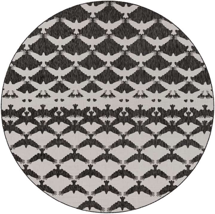 10' x 10' Easy-Clean Modern Indoor / Outdoor Round Rug