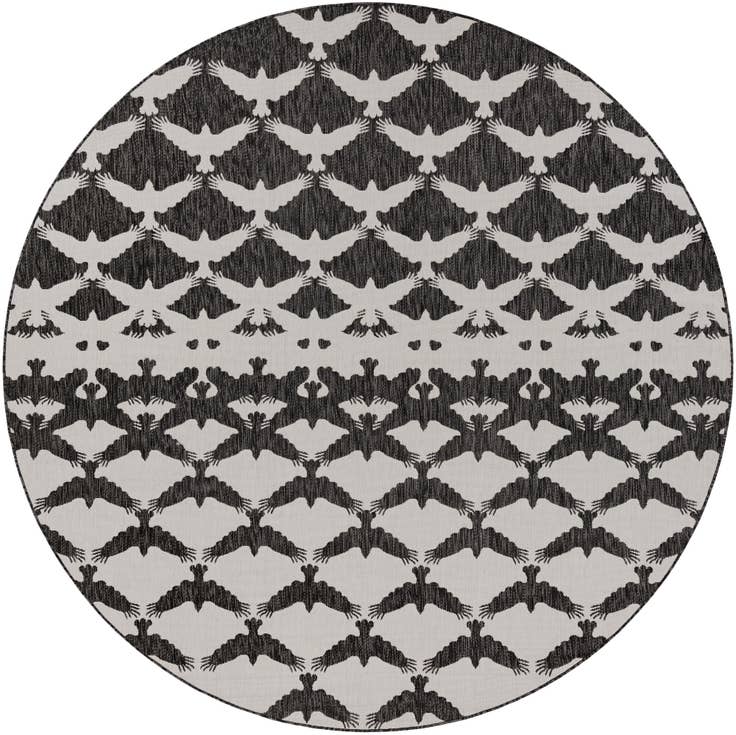 Detail image of 10' x 10' Easy-Clean Modern Indoor / Outdoor Round Rug