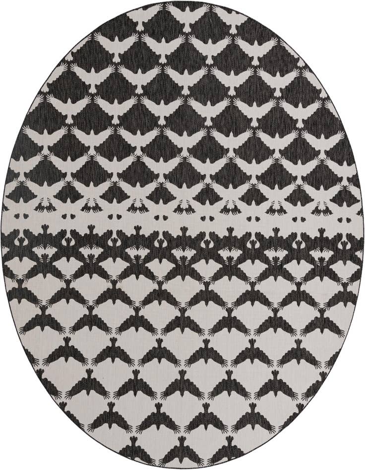Detail image of 12' x 12' Easy-Clean Modern Indoor / Outdoor Round Rug