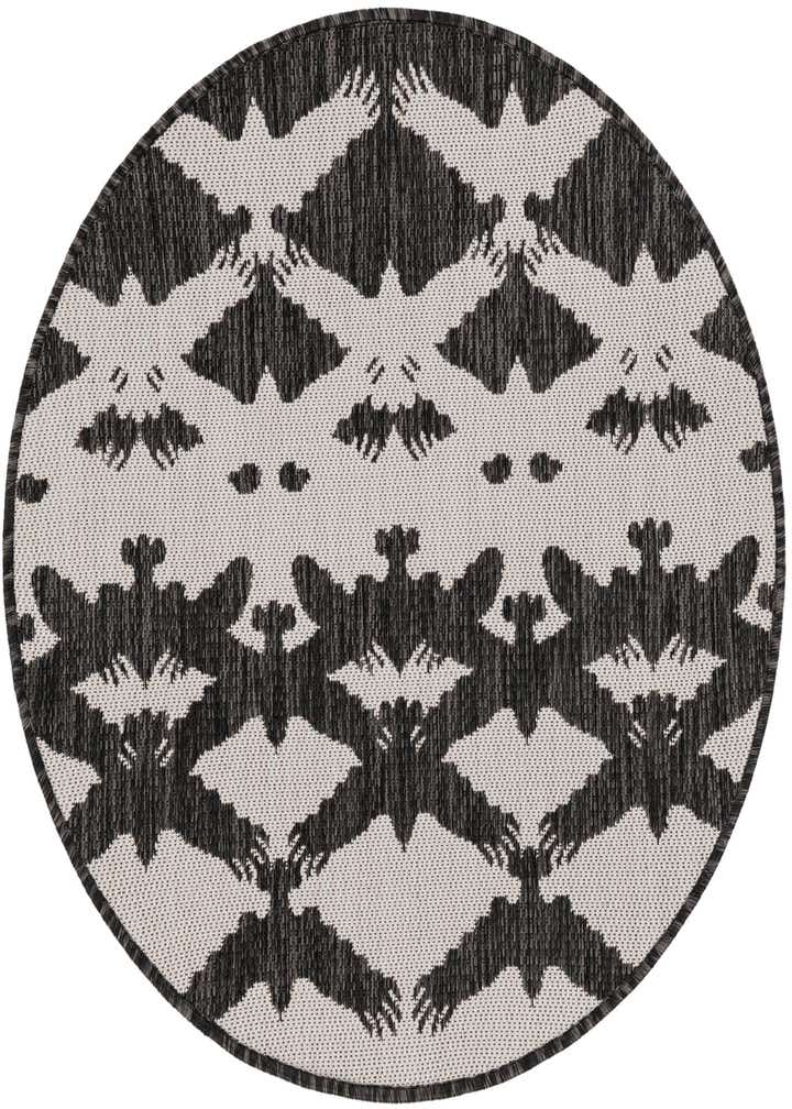 3' x 3' Easy-Clean Modern Indoor / Outdoor Round Rug