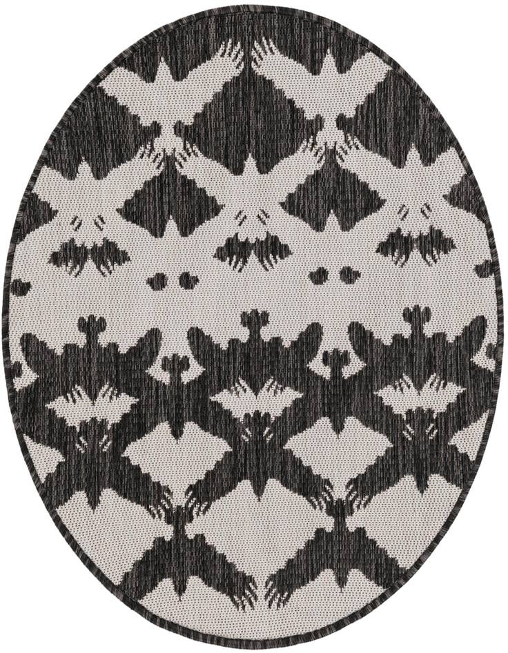 Detail image of 3' x 3' Easy-Clean Modern Indoor / Outdoor Round Rug
