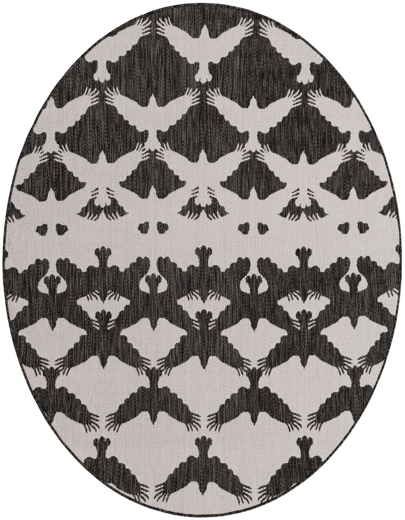 6' x 6' Easy-Clean Modern Indoor / Outdoor Round Rug