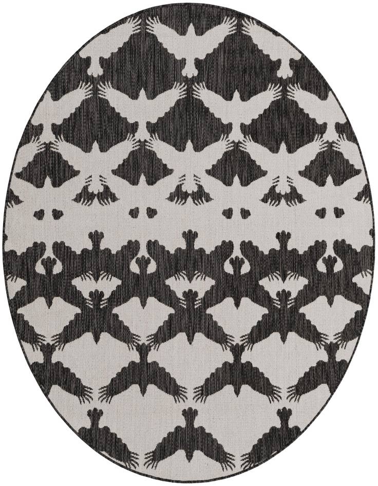 Detail image of 6' x 6' Easy-Clean Modern Indoor / Outdoor Round Rug