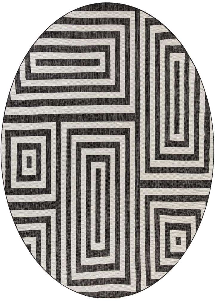 10' x 10' Easy-Clean Modern Indoor / Outdoor Round Rug