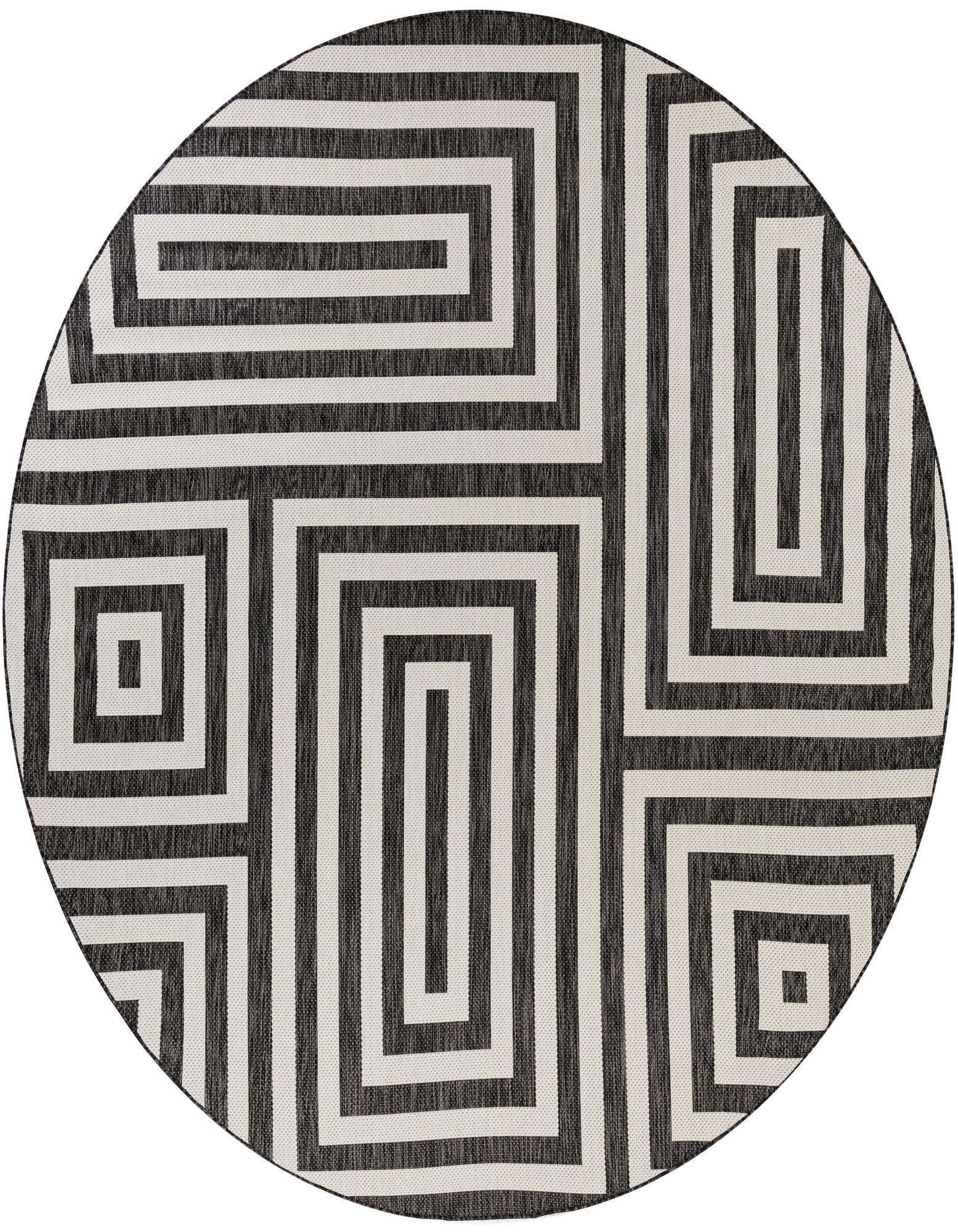 10' x 10' Easy-Clean Modern Indoor / Outdoor Round Rug