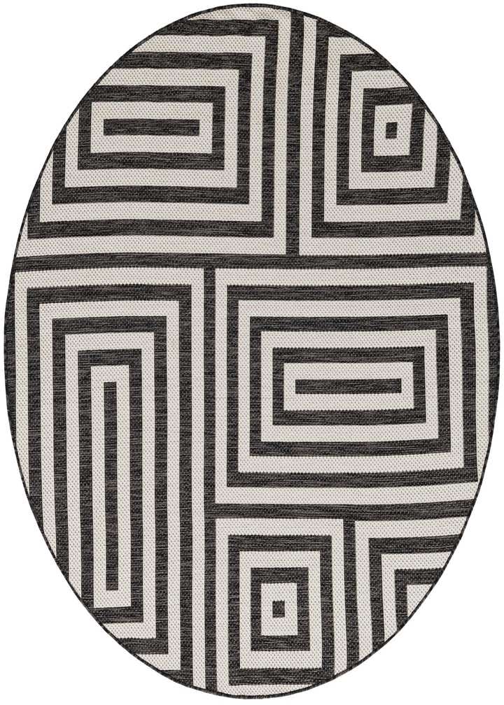 6' x 6' Easy-Clean Modern Indoor / Outdoor Round Rug