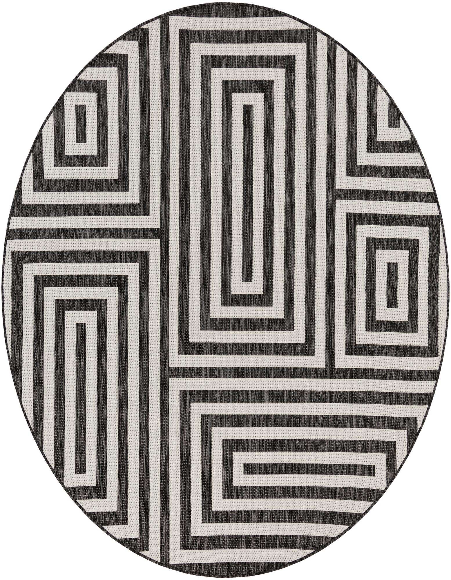 7' 10 x 7' 10 Easy-Clean Modern Indoor / Outdoor Round Rug