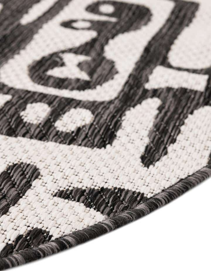 12' x 12' Easy-Clean Modern Indoor / Outdoor Round Rug