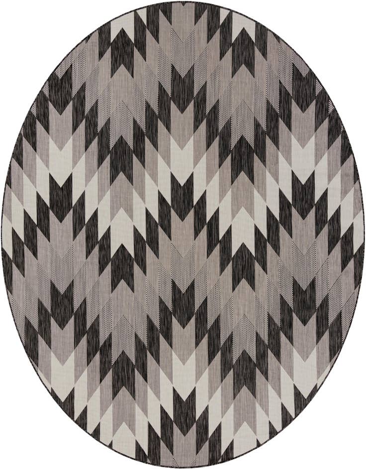 Detail image of 10' x 10' Easy-Clean Modern Indoor / Outdoor Round Rug