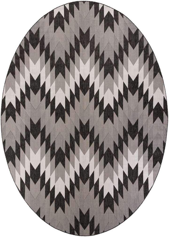 12' x 12' Easy-Clean Modern Indoor / Outdoor Round Rug