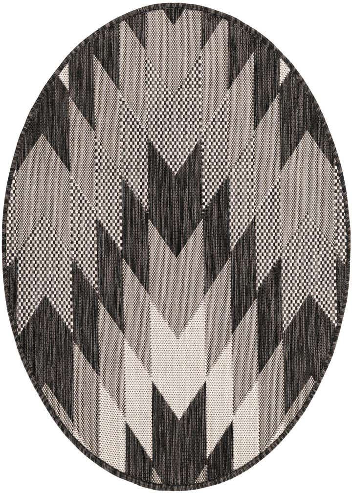 3' x 3' Easy-Clean Modern Indoor / Outdoor Round Rug