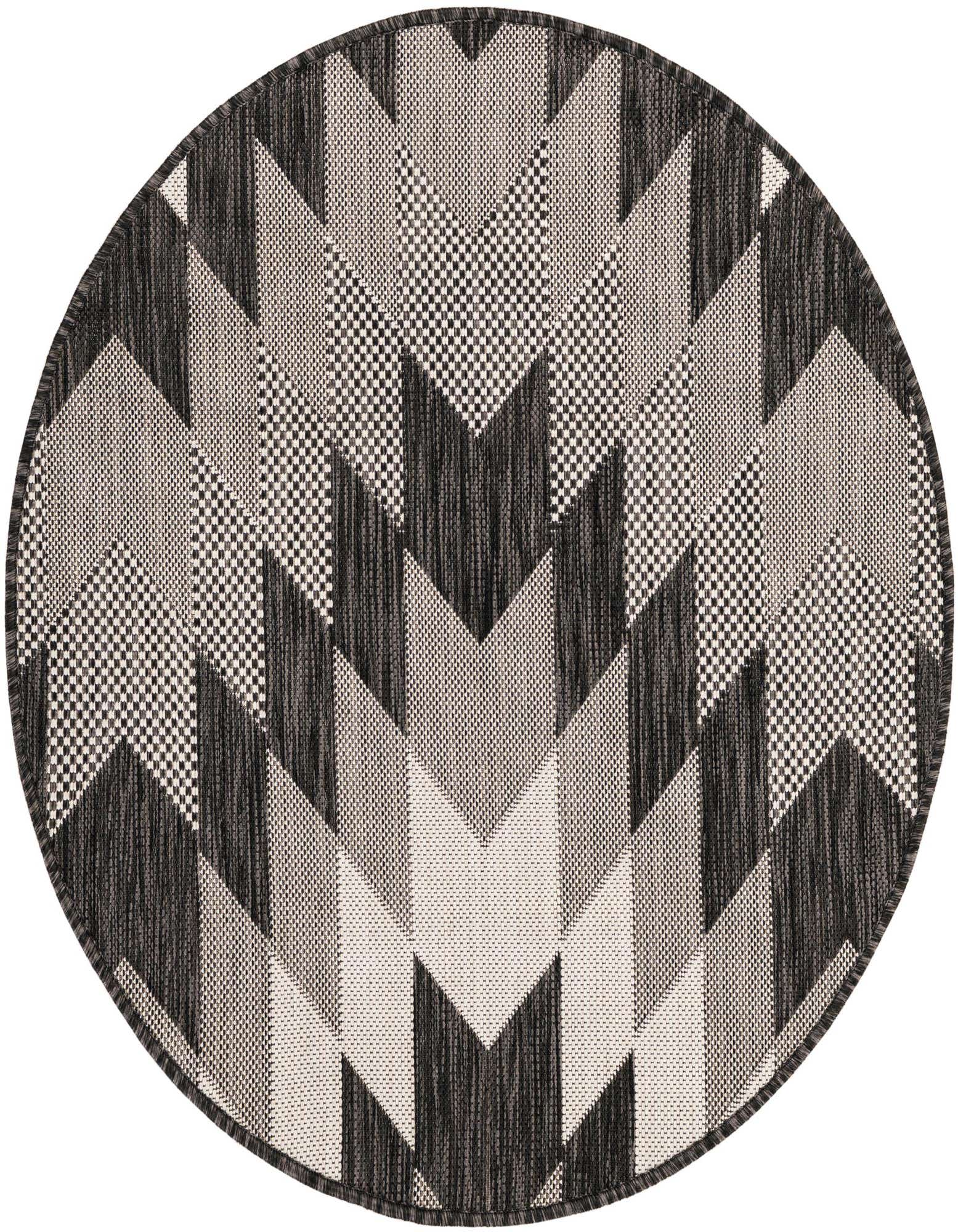 3' x 3' Easy-Clean Modern Indoor / Outdoor Round Rug
