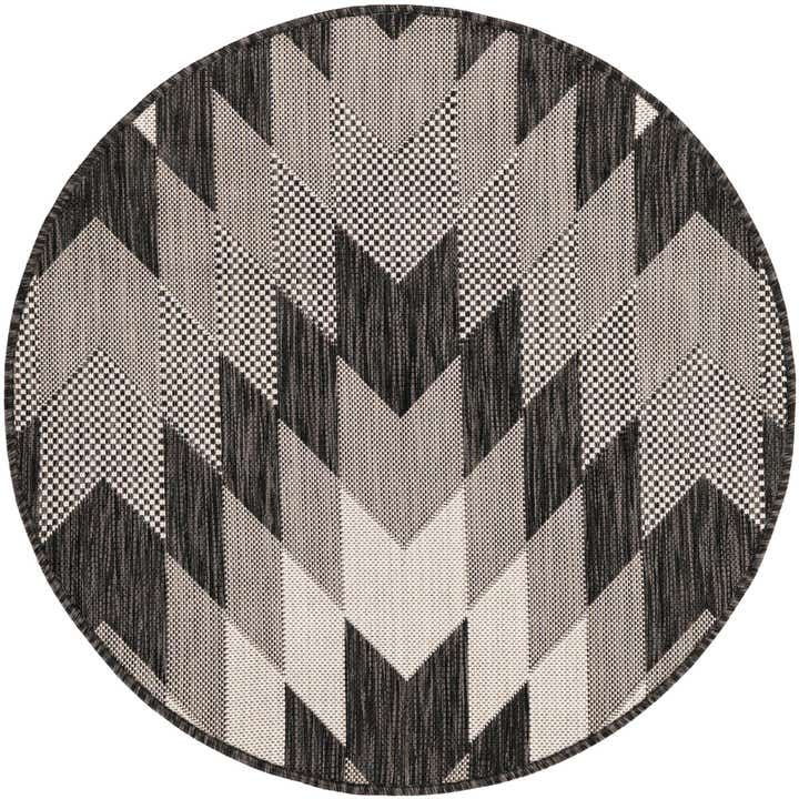 3' x 3' Easy-Clean Modern Indoor / Outdoor Round Rug