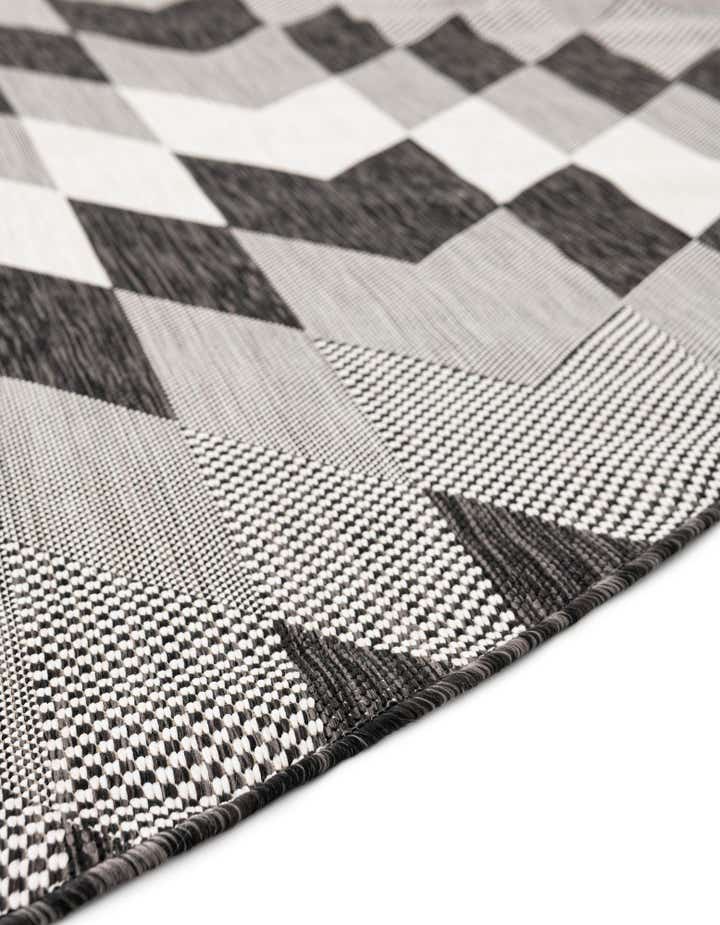 10' x 10' Easy-Clean Modern Indoor / Outdoor Round Rug