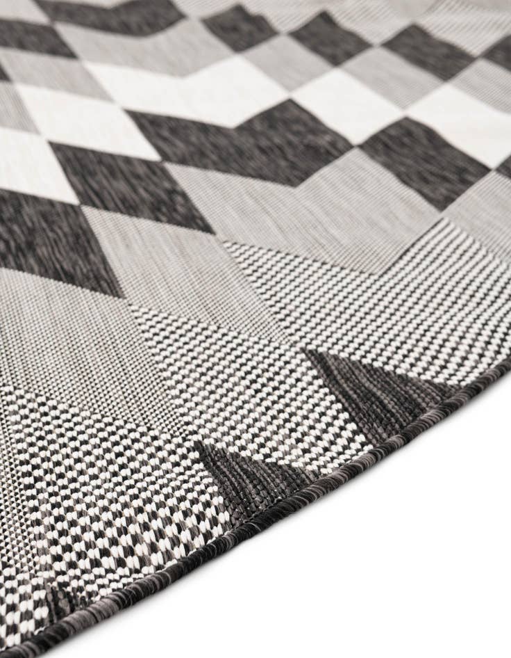Detail image of 6' x 6' Easy-Clean Modern Indoor / Outdoor Round Rug