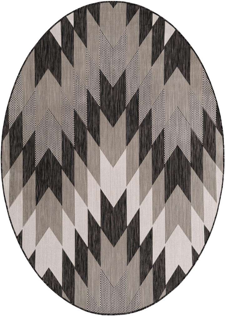 6' x 6' Easy-Clean Modern Indoor / Outdoor Round Rug