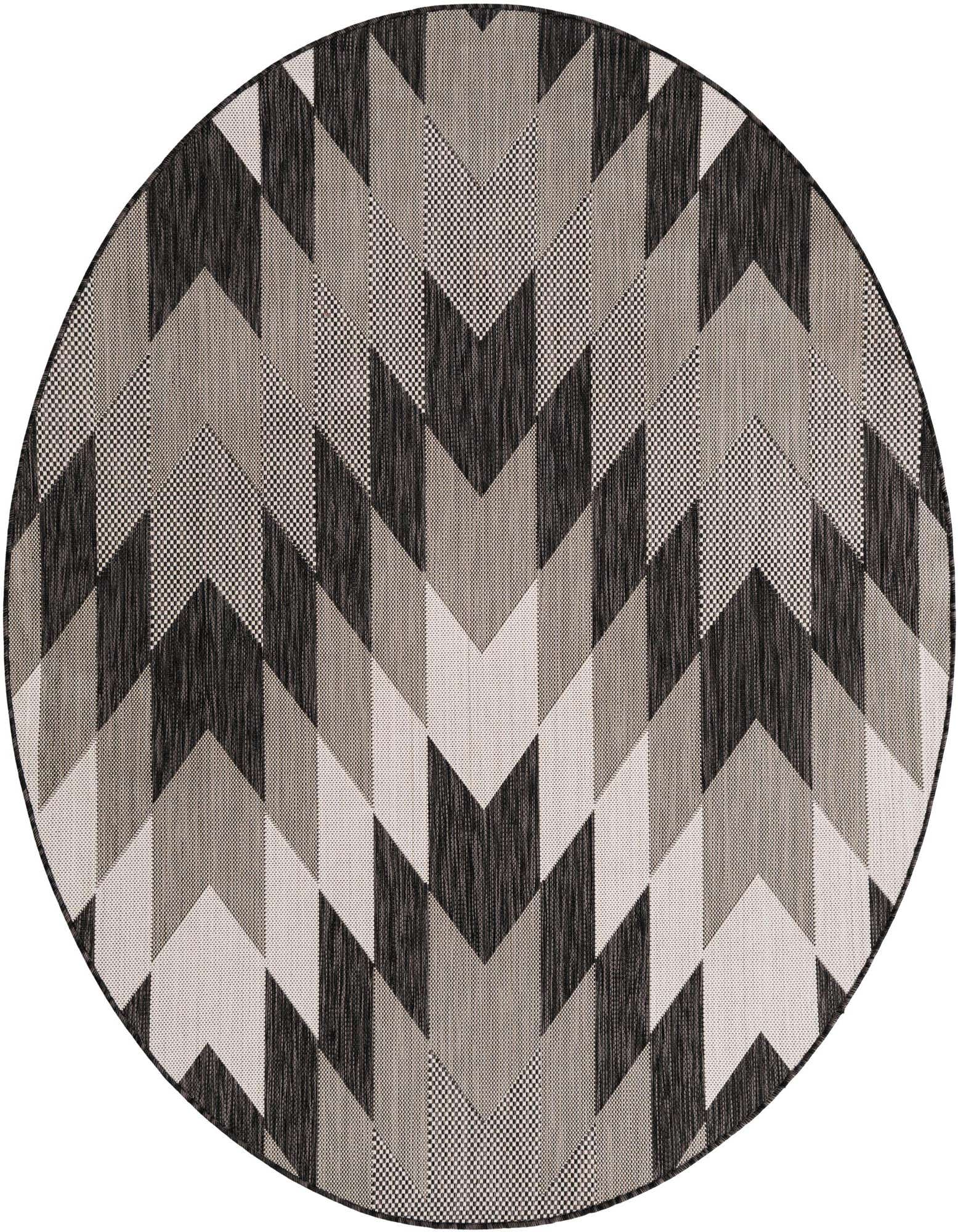 6' x 6' Easy-Clean Modern Indoor / Outdoor Round Rug