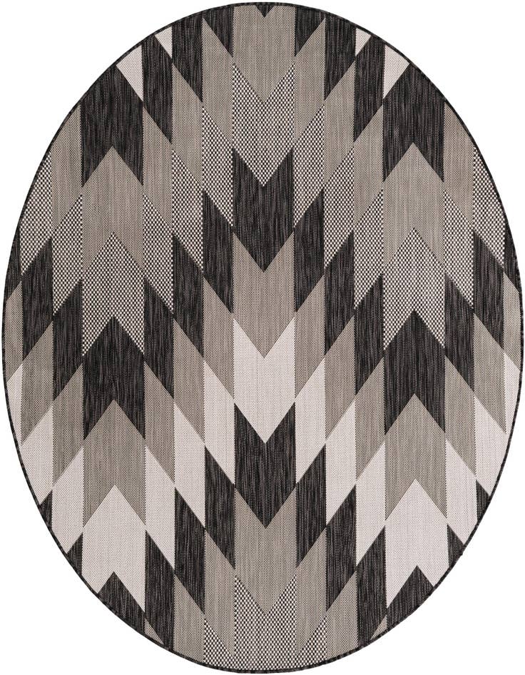 Detail image of 6' x 6' Easy-Clean Modern Indoor / Outdoor Round Rug