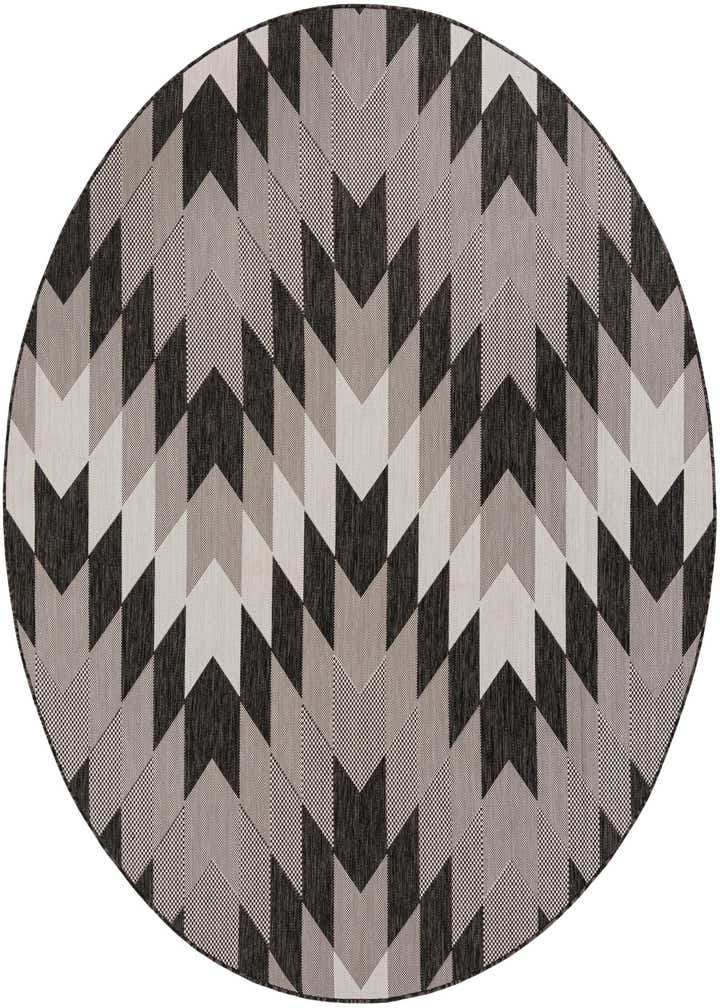 7' 10 x 7' 10 Easy-Clean Modern Indoor / Outdoor Round Rug