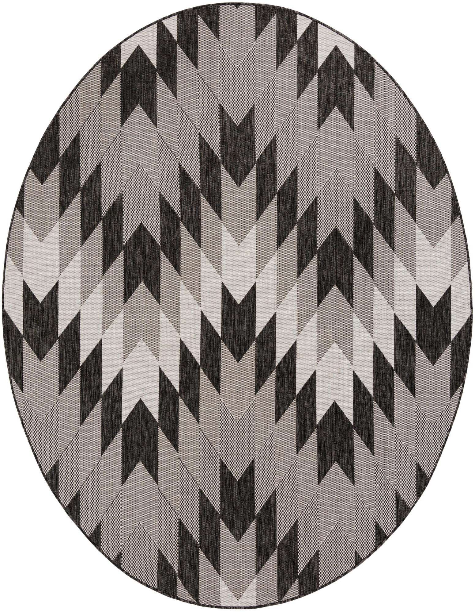 7' 10 x 7' 10 Easy-Clean Modern Indoor / Outdoor Round Rug