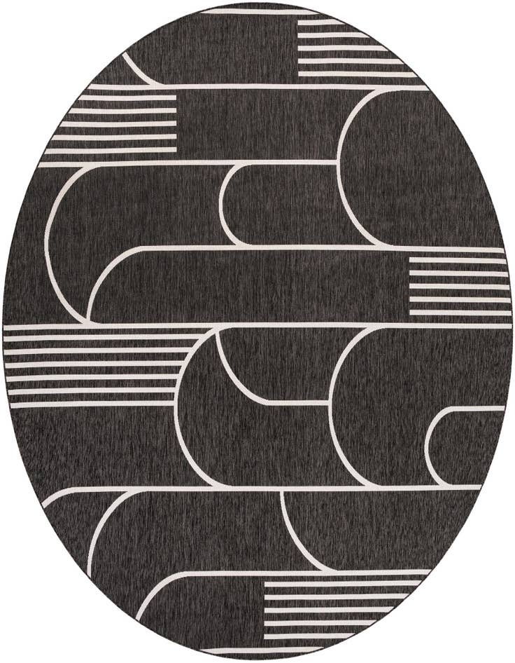Detail image of 13' x 13' Easy-Clean Modern Indoor / Outdoor Round Rug