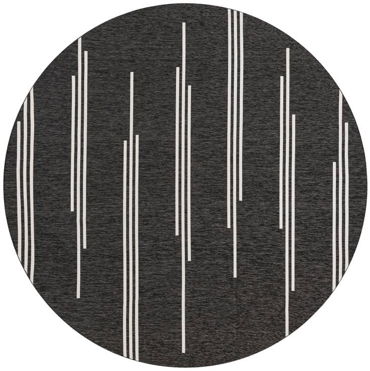 Detail image of 13' x 13' Easy-Clean Modern Indoor / Outdoor Round Rug