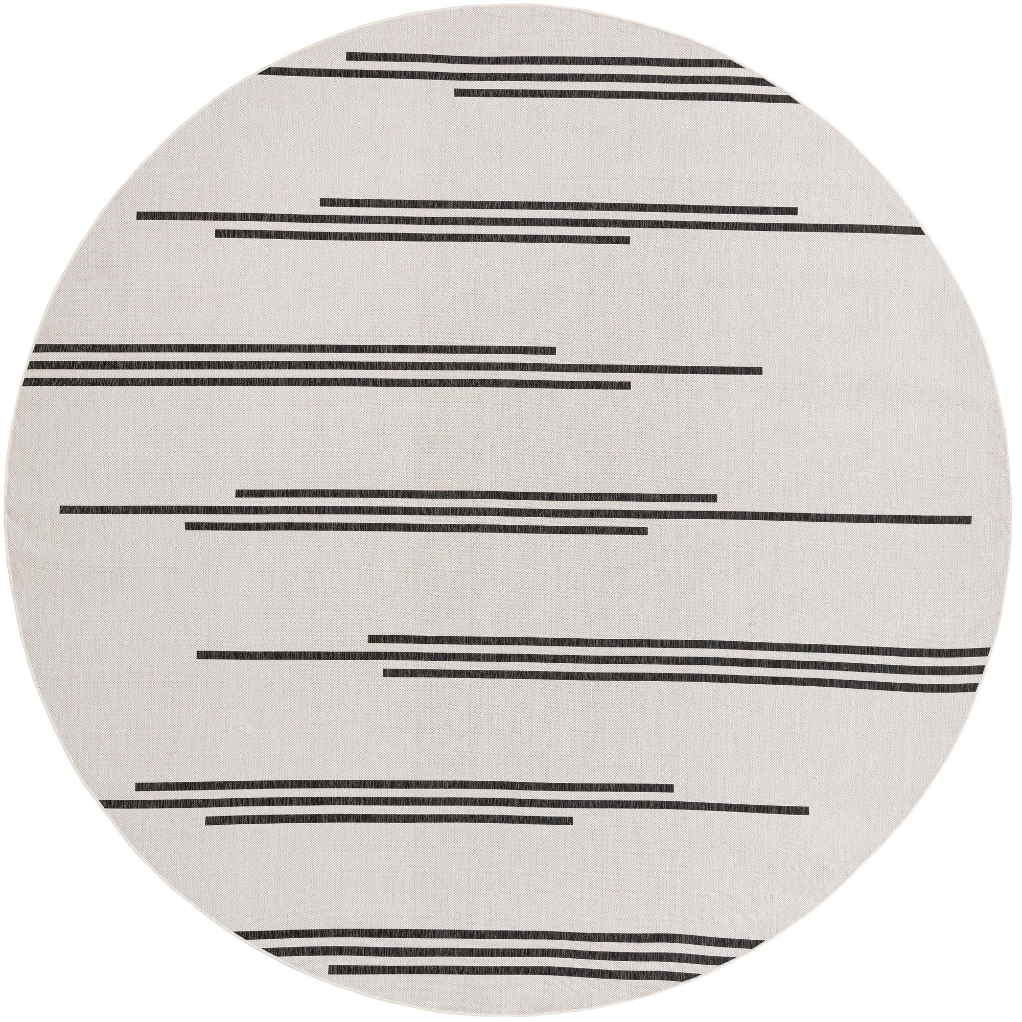 13' x 13' Easy-Clean Modern Indoor / Outdoor Round Rug