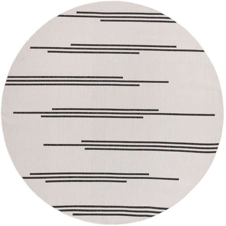 13' x 13' Easy-Clean Modern Indoor / Outdoor Round Rug