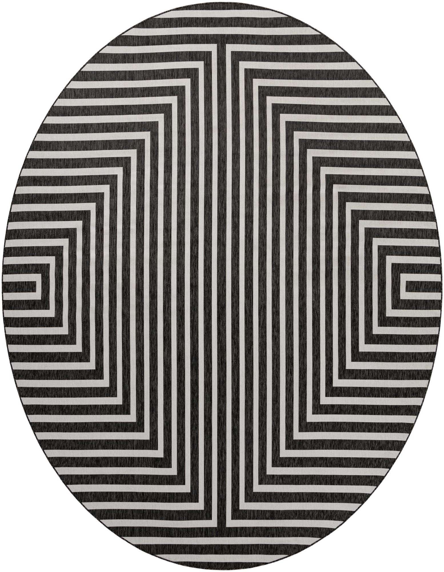 13' x 13' Easy-Clean Modern Indoor / Outdoor Round Rug