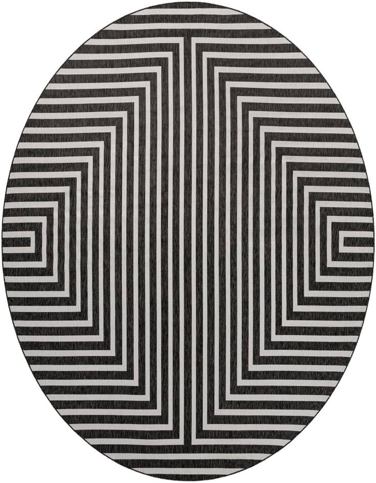 Detail image of 13' x 13' Easy-Clean Modern Indoor / Outdoor Round Rug