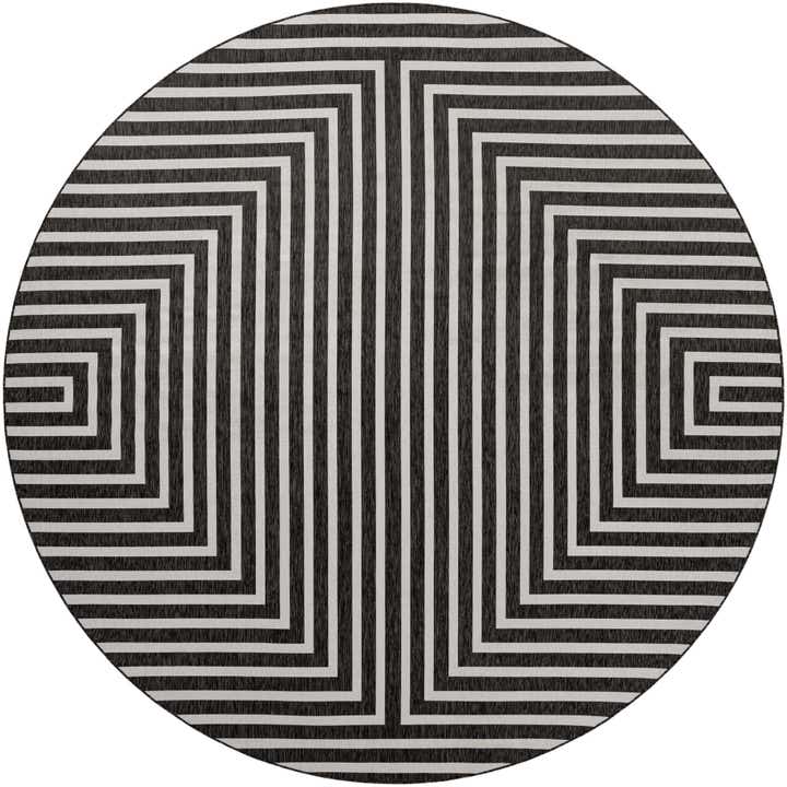 13' x 13' Easy-Clean Modern Indoor / Outdoor Round Rug
