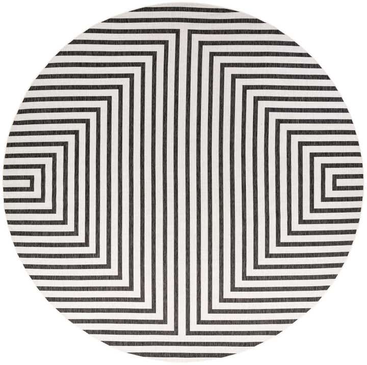 13' x 13' Easy-Clean Modern Indoor / Outdoor Round Rug
