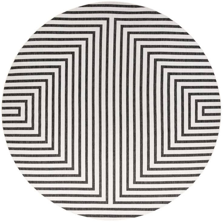 Detail image of 13' x 13' Easy-Clean Modern Indoor / Outdoor Round Rug