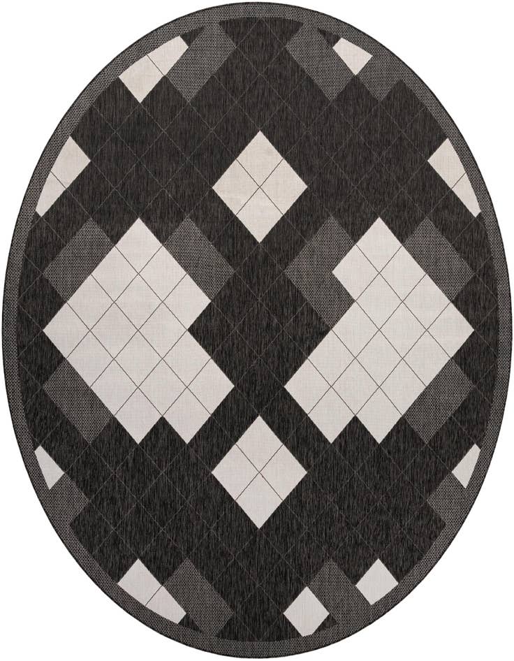 Detail image of 13' x 13' Easy-Clean Modern Indoor / Outdoor Round Rug