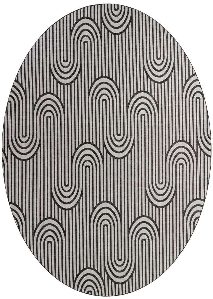 13' x 13' Easy-Clean Modern Indoor / Outdoor Round Rug