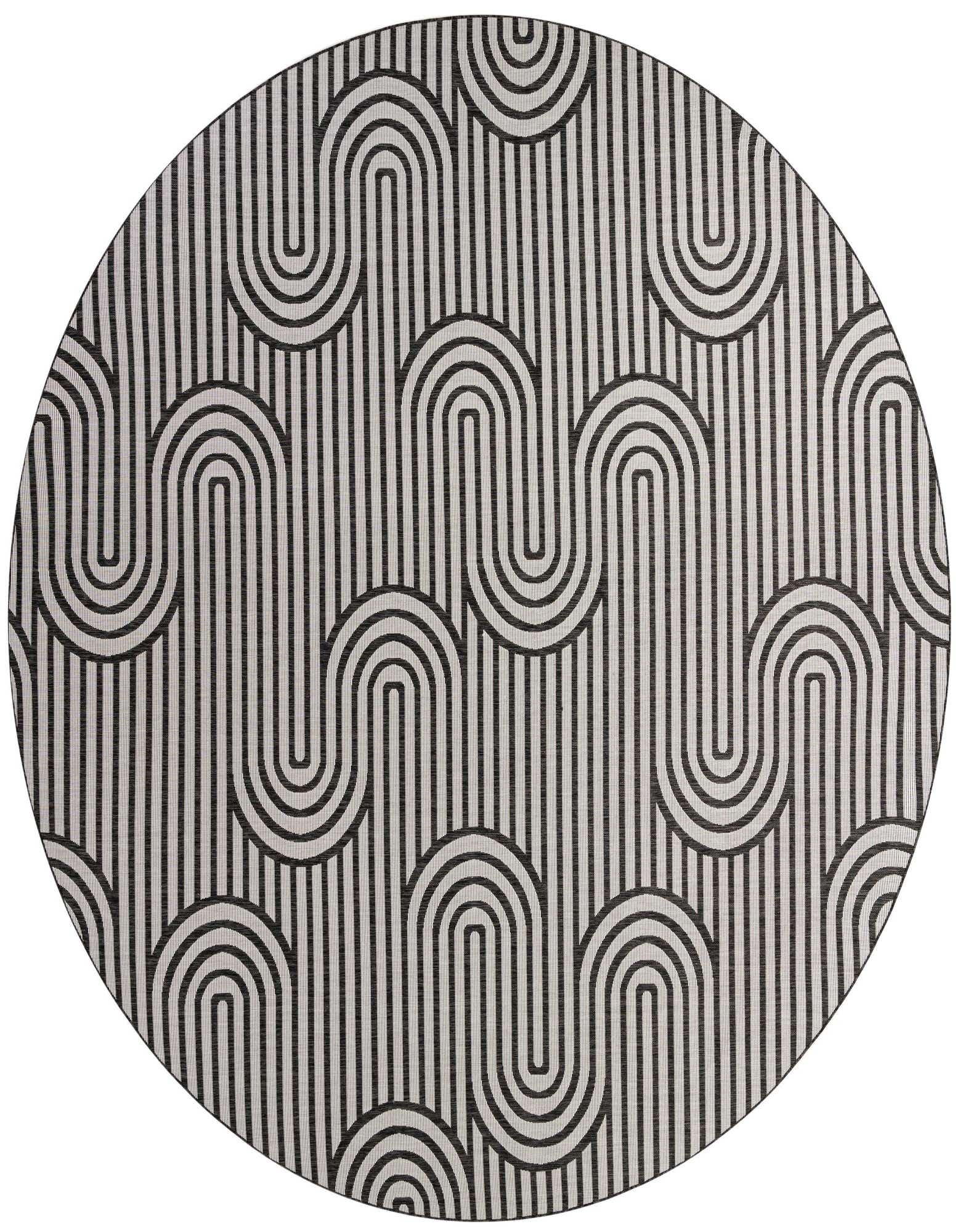 13' x 13' Easy-Clean Modern Indoor / Outdoor Round Rug