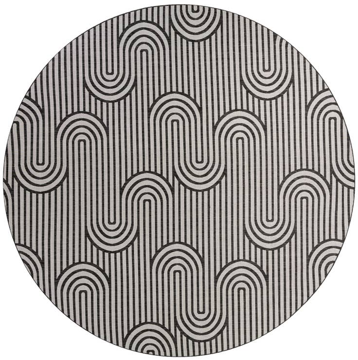 Detail image of 13' x 13' Easy-Clean Modern Indoor / Outdoor Round Rug